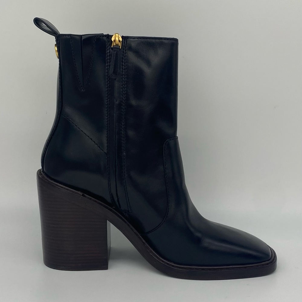 Tory Burch Heeled Ankle Boot in Perfect Black NWOT - Picture 8 of 14